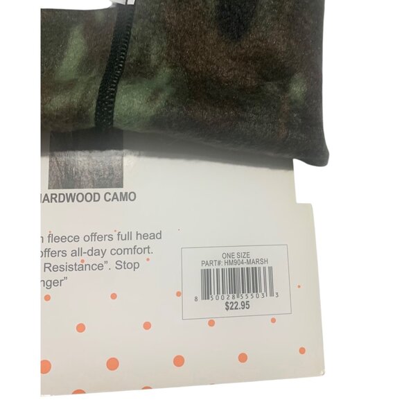 HUNT MONKEY Brown + Green Camo Fleece Conceal Balaclava Face Guard NWT One Size - Picture 4 of 4